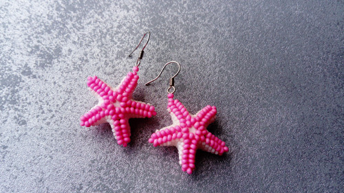 Náušnice UV Pink Starfish — foto 4