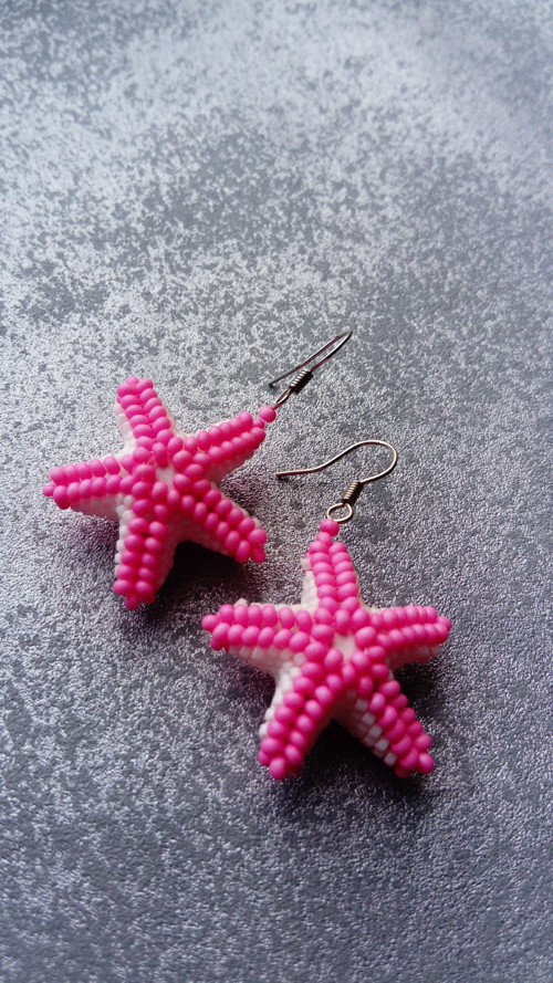 Náušnice UV Pink Starfish — foto 5