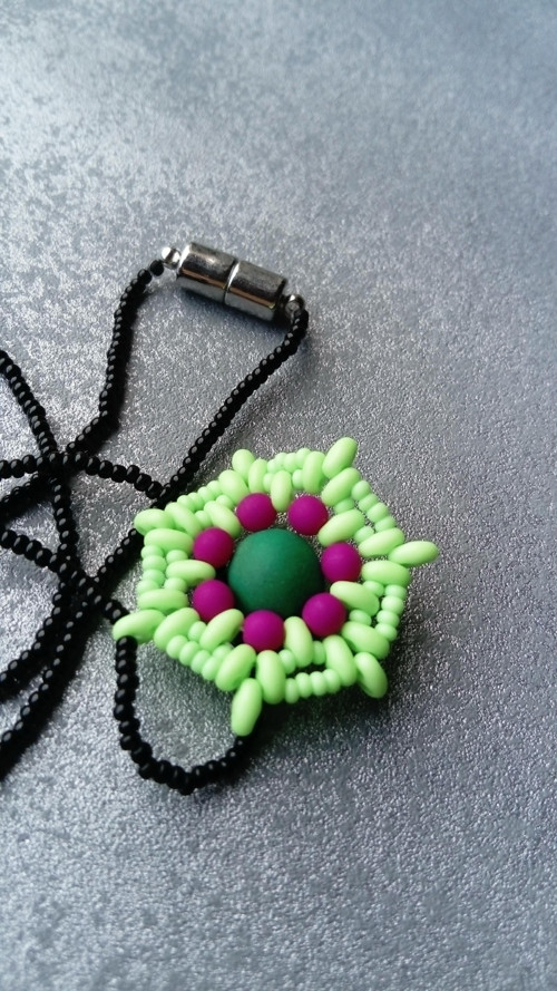 Náhrdelník Mandala Violet-Green — foto 2