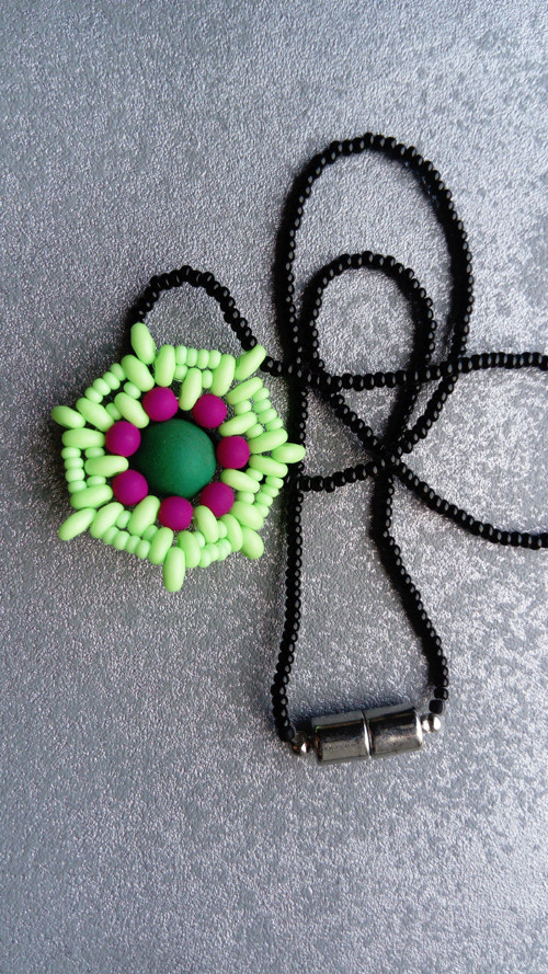 Náhrdelník Mandala Violet-Green — foto 3