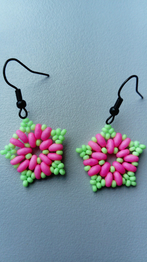 Náušnice UV Star Green-Pink — foto 5