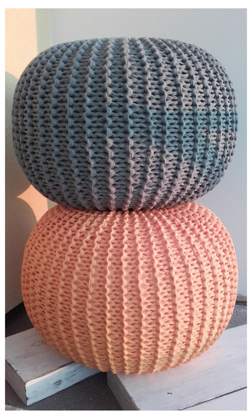 Set 2 puffů dle přání /průměr 56cm, výška 35 cm/ — foto 5