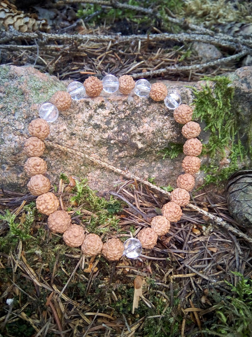 Náramek rudraksha a křišťál — foto 3