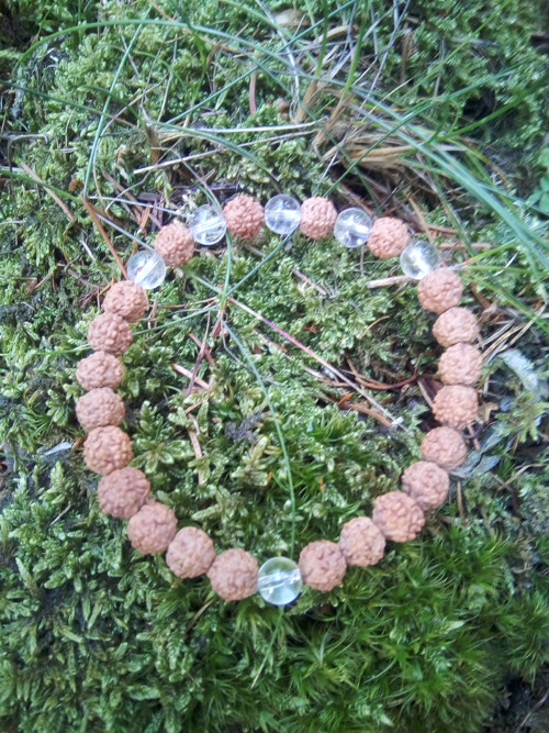 Náramek rudraksha a křišťál — foto 4