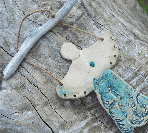 Anděl v tyrkysové a driftwood — foto 2