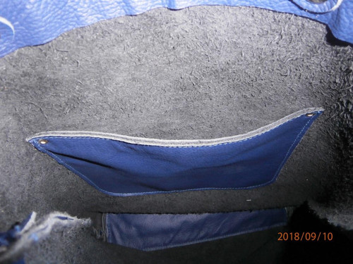 KOŽENÁ TAŠKA NA PŘÁNÍ-TM.MODRÁ — foto 2