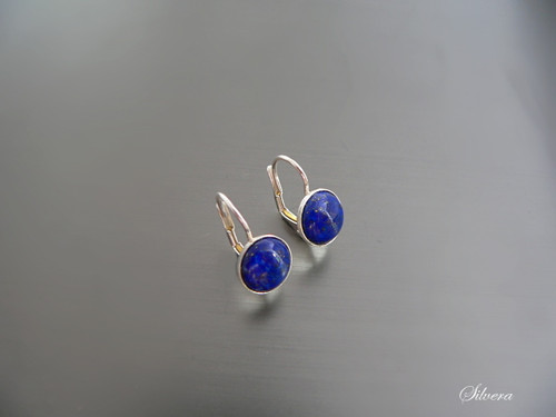 Stříbrné 925 Naušnice s LAPIS LAZULI — foto 4