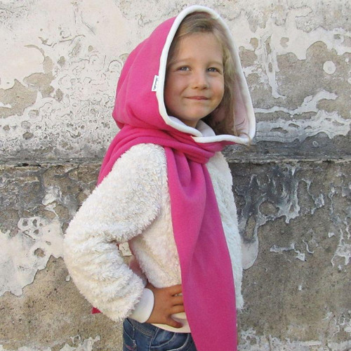 IHNED: Šála s kapucí - DÍVČÍ - růžová — foto 2
