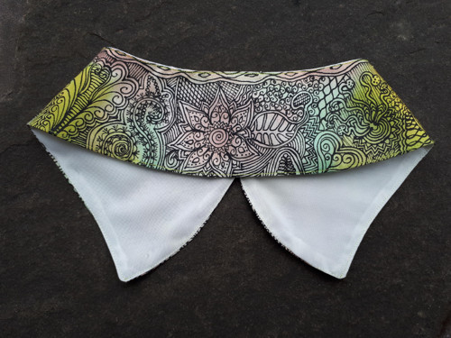 Hedvábný límeček Zentangle akvarel — foto 4
