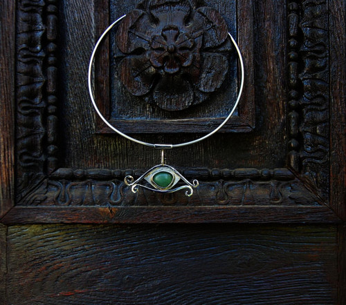 Nerezový náhrdelník..."Green eye" — foto 2