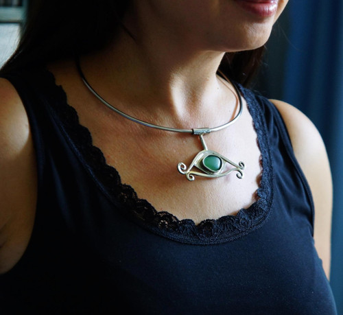 Nerezový náhrdelník..."Green eye" — foto 6