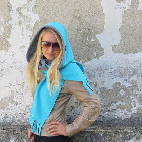 IHNED: HIGH QUALITY Šála s kapucí MINT,ŠEDÁ — foto 2