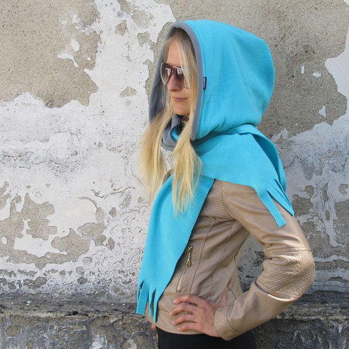 IHNED: HIGH QUALITY Šála s kapucí MINT,ŠEDÁ — foto 4