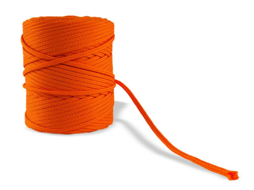 Oděvní šňůra - oranžová, 100% Polyester, 4 mm — foto 2