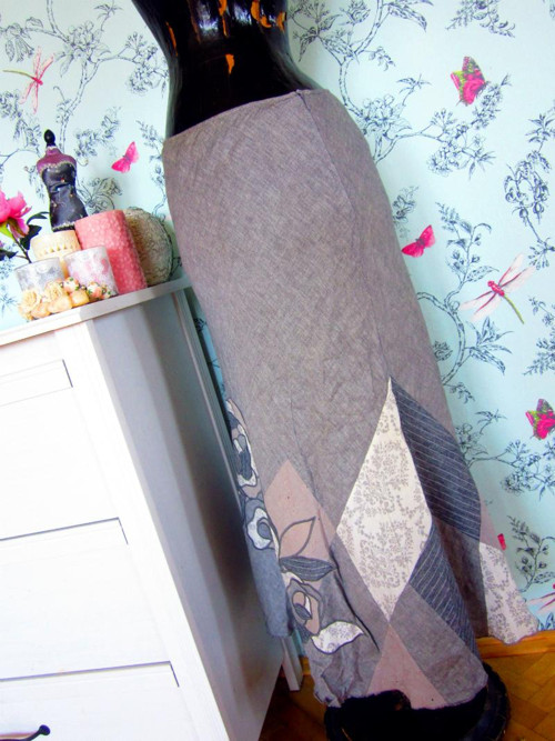 Sukně lněná melancholická — foto 3