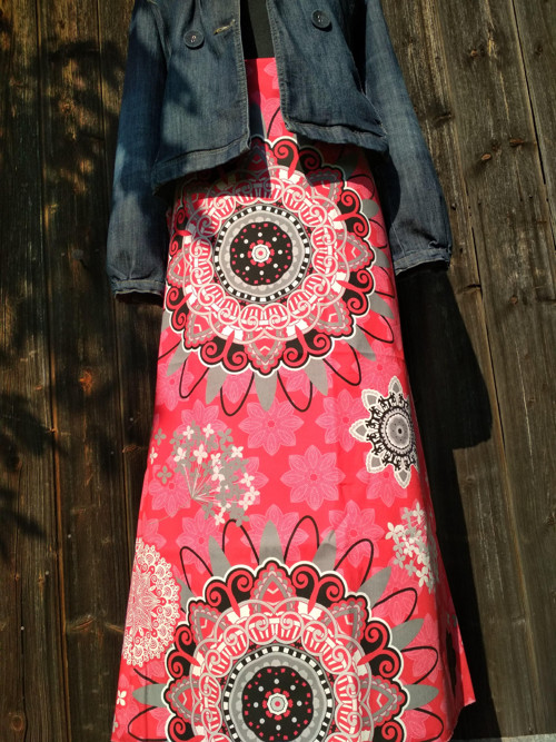 Mandala red_ maxi sukne — foto 2