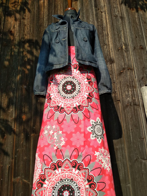 Mandala red_ maxi sukne — foto 4