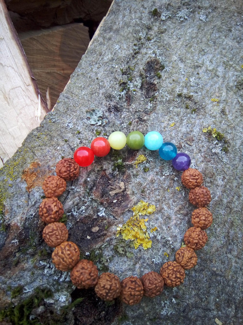 Náramek rudraksha, achát, amazonit, ametyst ... — foto 2