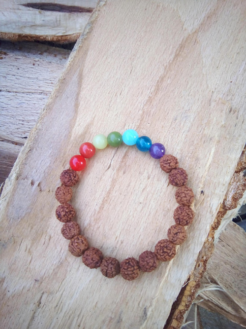 Náramek rudraksha, achát, amazonit, ametyst ... — foto 3