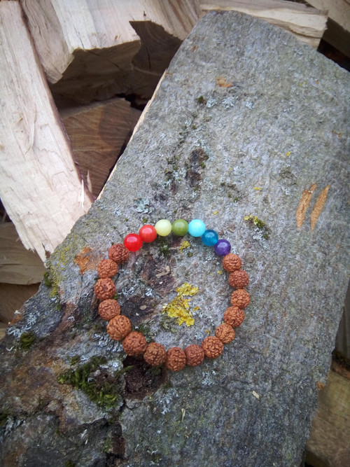 Náramek rudraksha, achát, amazonit, ametyst ... — foto 4