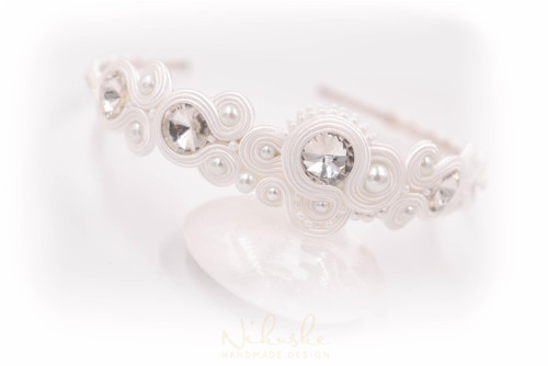 Svadobná soutache čelenka — foto 3