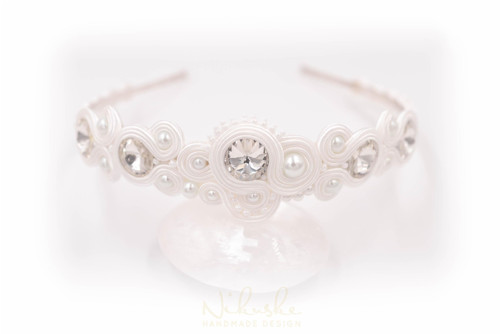 Svadobná soutache čelenka — foto 4