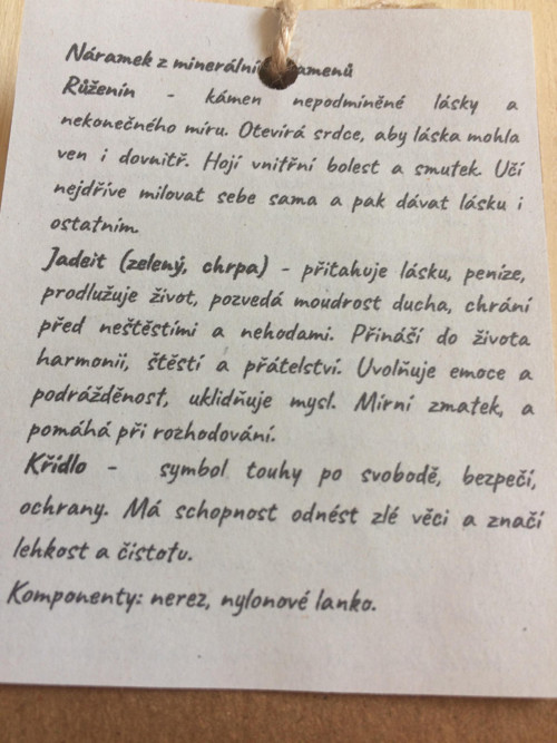 Náramek růženín, jadeit — foto 2