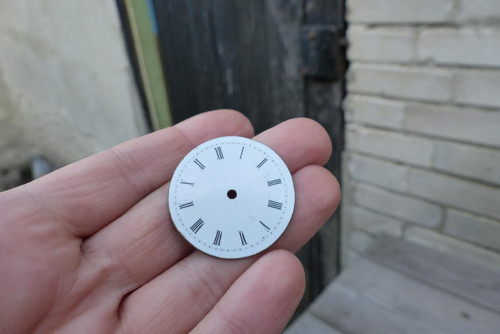 Smaltovaný ciferník 29 - materiál pro steampunk — foto 3