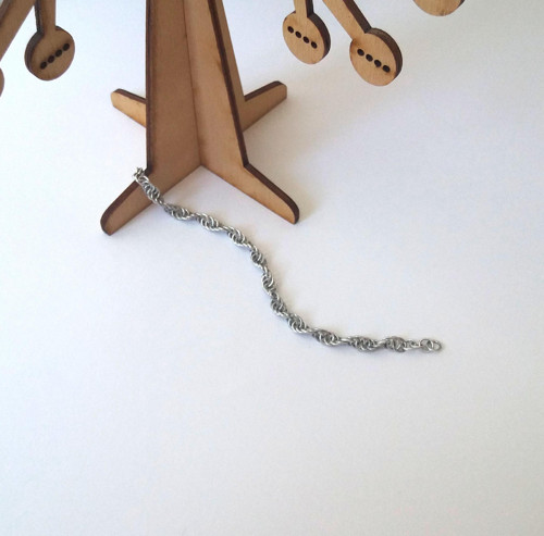 Spiral chain náramek - Stříbrný — foto 2