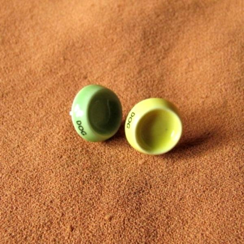 Naušnice - mini psí misky - porcelán — foto 4