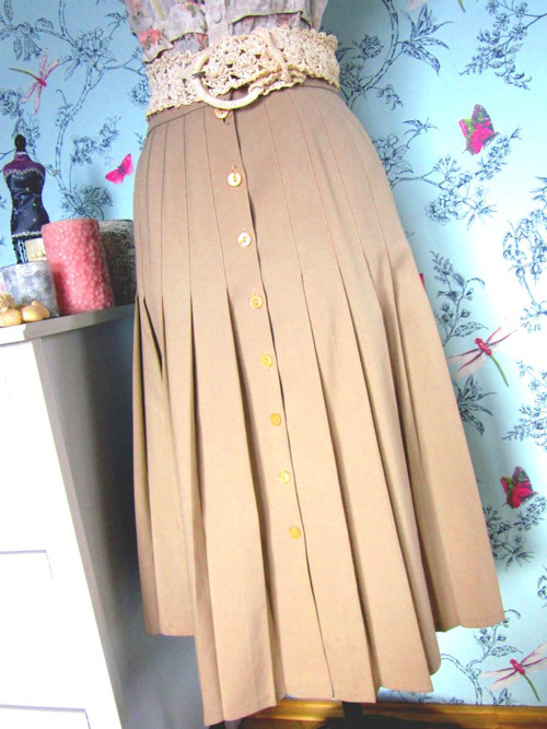 Anglická vintage plisé sukně — foto 3