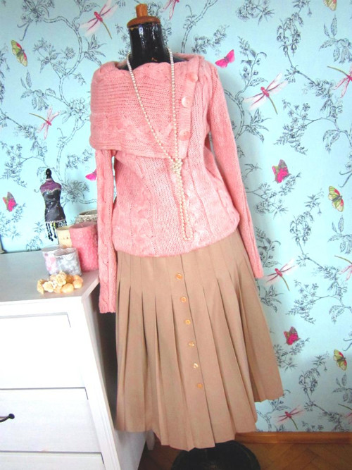 Anglická vintage plisé sukně — foto 6