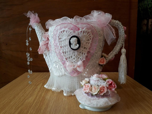 Porcelánová Čajová Konvice Shabby Chic — foto 3