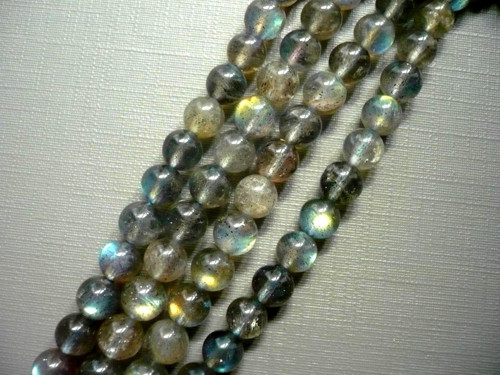 Vrtané kuličky 6 mm - labradorit, 2 ks — foto 2