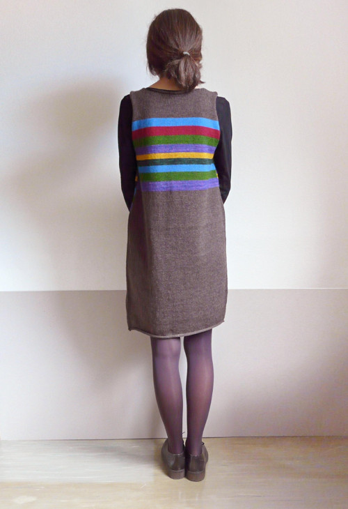 Šatová sukně hnedopásiková — foto 4