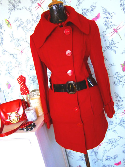 Kabátek retro red — foto 4