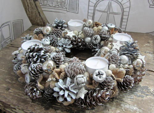 Stříbrný adventní svícen — foto 2