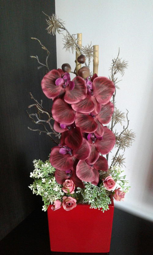 Moderní aranžmá s orchidejí — foto 2