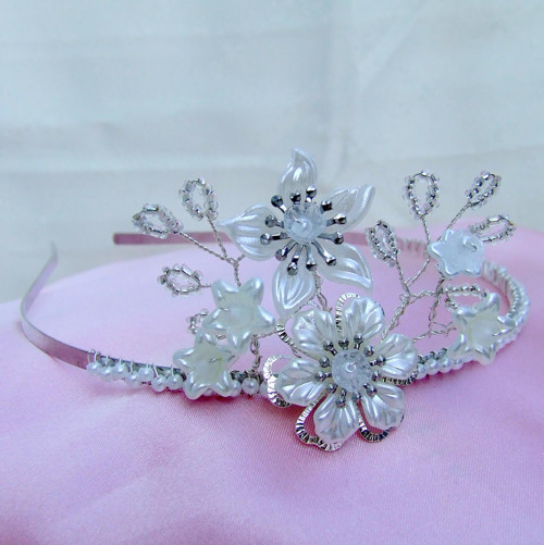 Svatební čelenka Pearl Flowers — foto 3