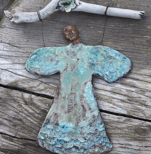 Anděl v tyrkysové a driftwood — foto 5