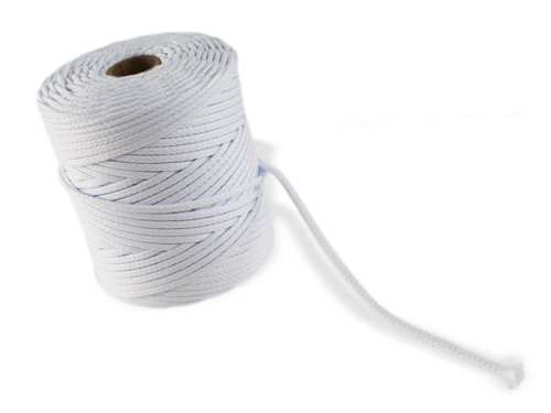 Oděvní šňůra - bílá, 100% Polyester, 4 mm — foto 2