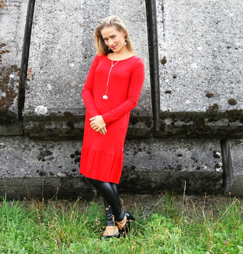 Šaty volán RED — foto 2