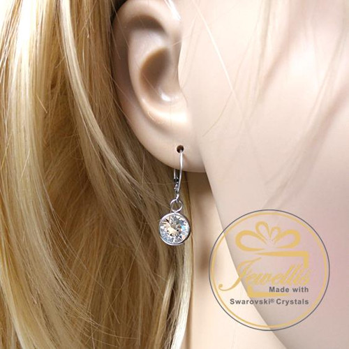 Ocelové náušnice Swarovski - Indicolite — foto 2