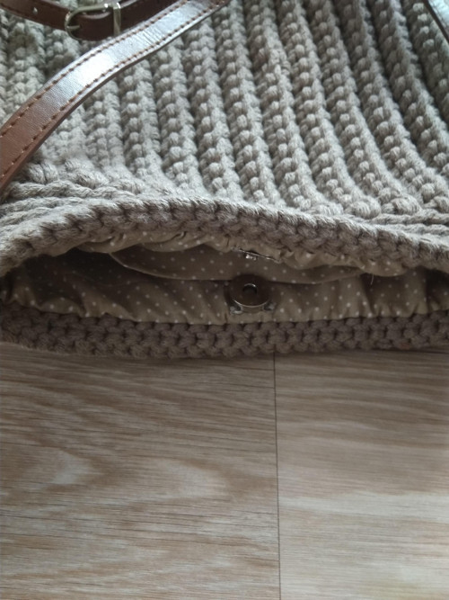 Háčkovaná kabelka mocca dokulata - crossbody — foto 3