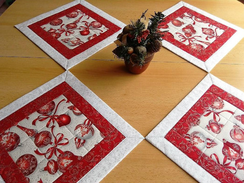 Vánoční prostírání stříbrné — foto 3