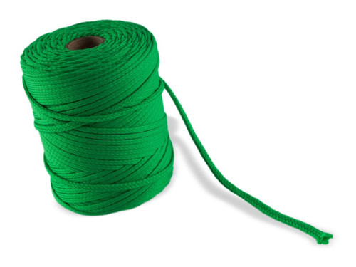 Oděvní šňůra - zelená 03, 100% Polyester, 4 mm — foto 2
