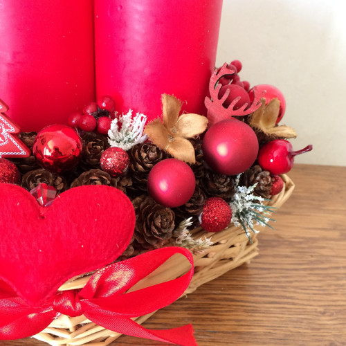 Adventní svícen se srdíčkem — foto 4