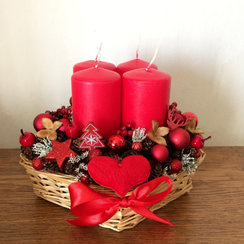 Adventní svícen se srdíčkem — foto 5