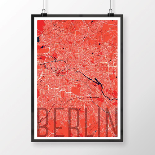 BERLÍN, 50x70cm, elegantní, červený — foto 2