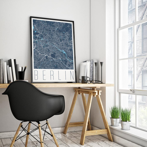 BERLÍN, 50x70cm, moderní, tmavě modrý — foto 2